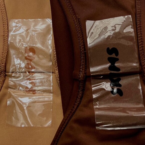 SKIMS Shaping Swim Dipped Bikini Bottom Lot of 2 Sienna Cocoa 2X - Picture 7 of 11